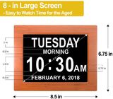 Adattatore bianco elettronico dell'orologio di giorno dell'allarme del calendario perpetuo del video dell'opuscolo scrittorio a 8 pollici della carta LED Digital Color/UL/extra l