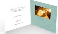 Video carta dell'invito di nozze con il bottone magnetico, opuscolo digitale di colori pieni video