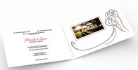 Video carta dell'invito di nozze con il bottone magnetico, opuscolo digitale di colori pieni video