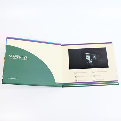Il campione libero ha limitato il video in opuscolo a 7 pollici del libro LCD fatto a mano di saluto della fabbrica della cartella video per il promo