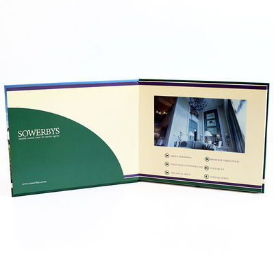 Il campione libero ha limitato il video in opuscolo a 7 pollici del libro LCD fatto a mano di saluto della fabbrica della cartella video per il promo