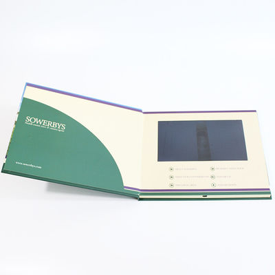 Il campione libero ha limitato il video in opuscolo a 7 pollici del libro LCD fatto a mano di saluto della fabbrica della cartella video per il promo