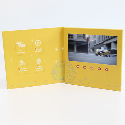 Il campione libero ha limitato il video in opuscolo a 7 pollici del libro LCD fatto a mano di saluto della fabbrica della cartella video per il promo