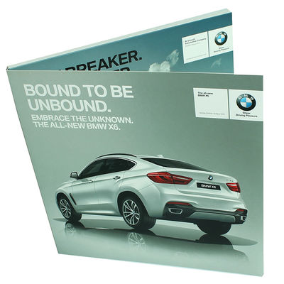 Business Gift 5"IPS Screen Video Brochure ,Video Brochure Card ,Lcd Video brochure Card with 210x165mm UV brochure print